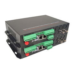 2 Video Ethernet Contact closure Pots telephone over Fiber Extender FC Singlemode up 20Km 1 pair