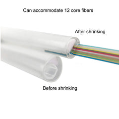 Ribbon mass Fiber fusion splice sleeves 40mm up to 12 fibres Clear 100pcs