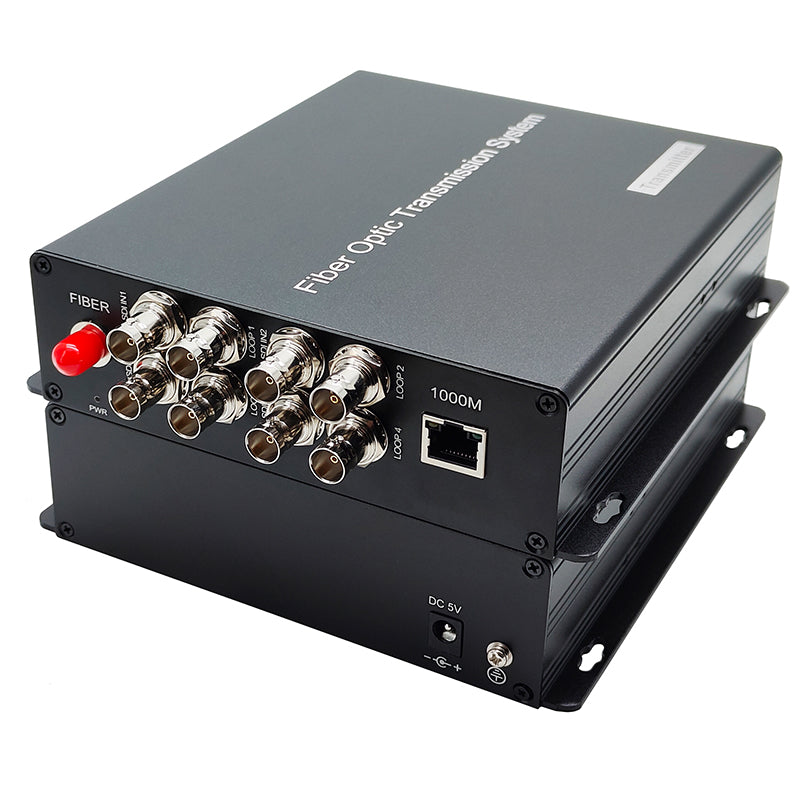 4Port 3G SDI Ethernet over Fiber Optic Media Converters, Uncompressed,HD Video Audio fiber extender, High quality 1 Pair