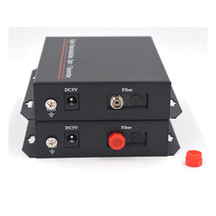 Analog Video Audio RS485 over Fiber Media Converters A set, FC optical port, Singlemode fiber up to 20Km, Multimode 500m