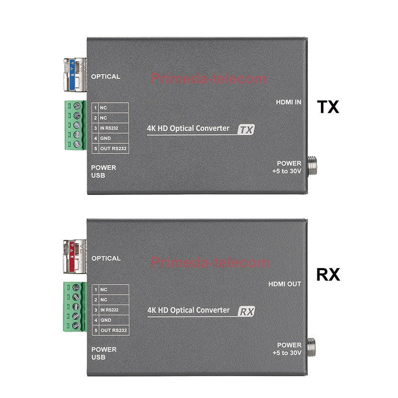 Extensor HDMI de fibra óptica 4K@60Hz 18Gbps de alta velocidad con RS232 SFP LC Monomodo de fibra única hasta 10km Grado de transmisión profesional Latencia cero