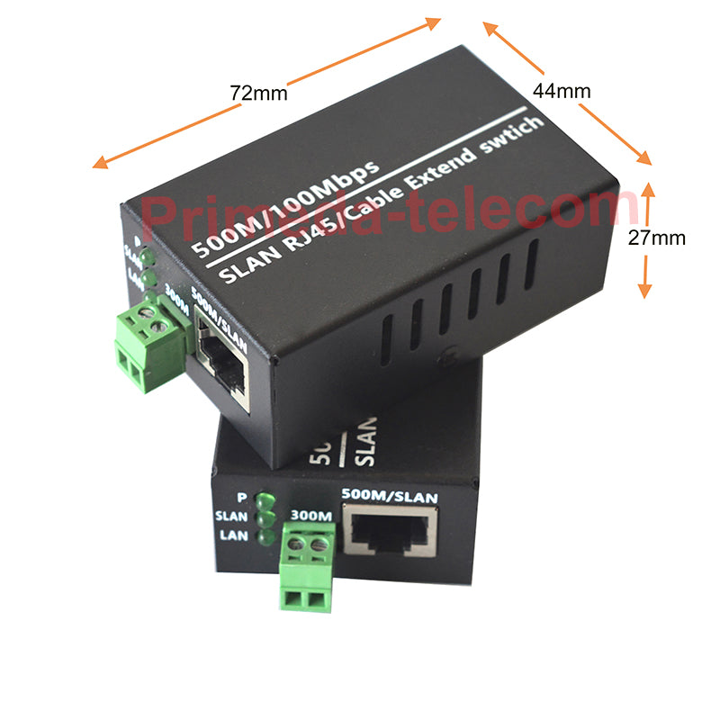 IP Ethernet Over Twisted Pair Extenders up to 300M(1000FT),Ethernet Over RJ45 Cat5/6 Network Cable up to 500M (1650FT) for HD Network IP Cameras 2 Pack