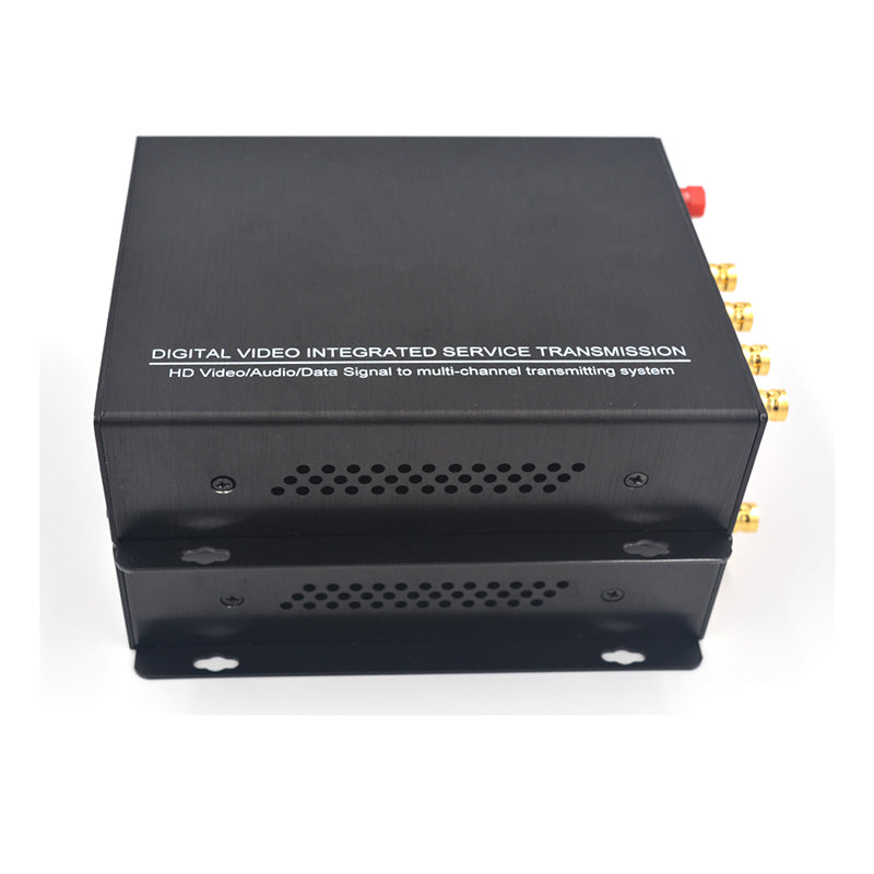 4 Channel 3G-SDI Video Audio Ethernet Over Fiber Converters A Set, Uncompressed FC Singlemode 20Km,Compatible with HD-SDI SD-SDI, Support 1080P 60Hz Max