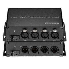 4-портовые XLR сбалансированные аудиоволоконные преобразователи SM 20 км, профессиональное качество вещания, 1 пара