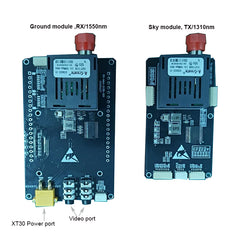 2 Analog Video with 2 TTL over Fiber Optical Transceiver Module,3.5mm Audio interface for Video,XT30 power Singlemode up 20Km-TX/1310 & RX/1550nm