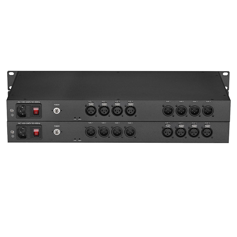 4 BIDI Balanced Audio Fiber Converters,3 Pin XLR Optical Audio extender, Broadcast quality