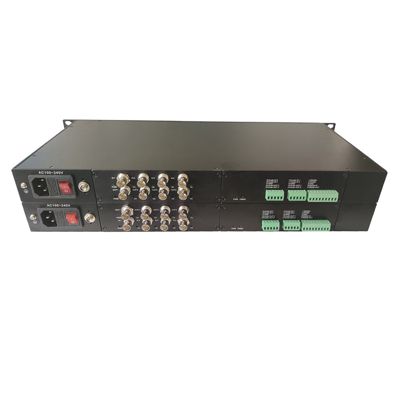 4 channel Bidirectional 3G-SDI Video Audio RS485 RS232 Fiber Optic Media converter,FC SM 20km Professional, Support 1080p 60HZ 50Hz 30Hz more