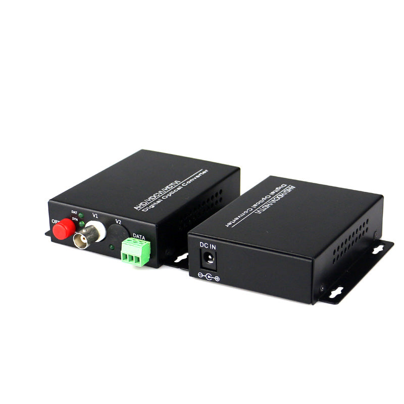1 port HD Video fiber converters A set, Fiber video extender Uncompressed FC Remote Singlemode up 20Km, support 2MP 1080p HD TVI CVI AHD and analog Cameras