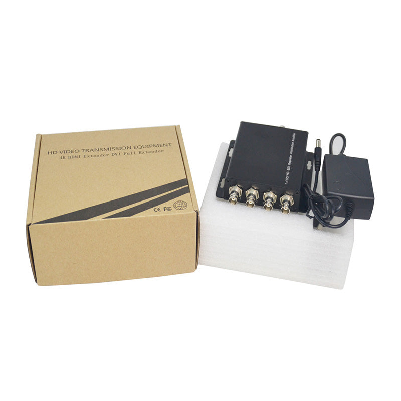 SDI-сплиттер 1 вход 4 выхода, 1x4 SDI Видеоконвертер адаптер с поддержкой 3G/HD/SD-SDI вещательного качества 1 шт.
