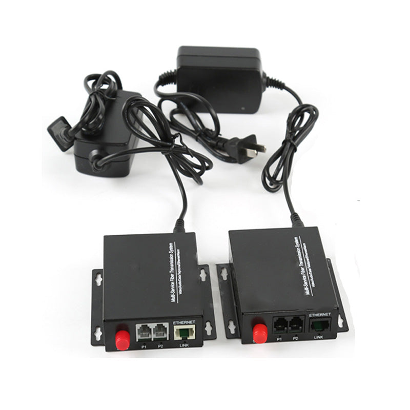 2-канальный телефон POTS и RJ45 Ethernet через оптоволоконные удлинители 1 комплект, телефонные волоконно-оптические преобразователи PBX FXO/FXS FC одномодовое одиночное волокно 20 км поддержка звонка с идентификацией вызываемого абонента и факса