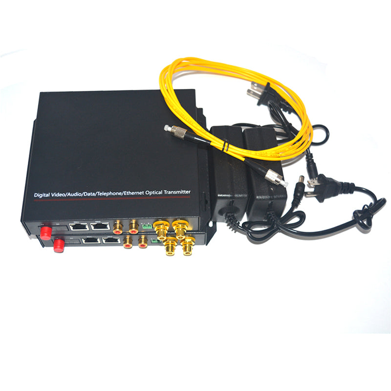 Audio Contact closure Extenders over Fiber, Bidirectional Analg RCA Audio and dry contact (on/off) to Fiber Optic media converters, Singlemode 20Km Multimode 500m,Transmitter and Receiver A set