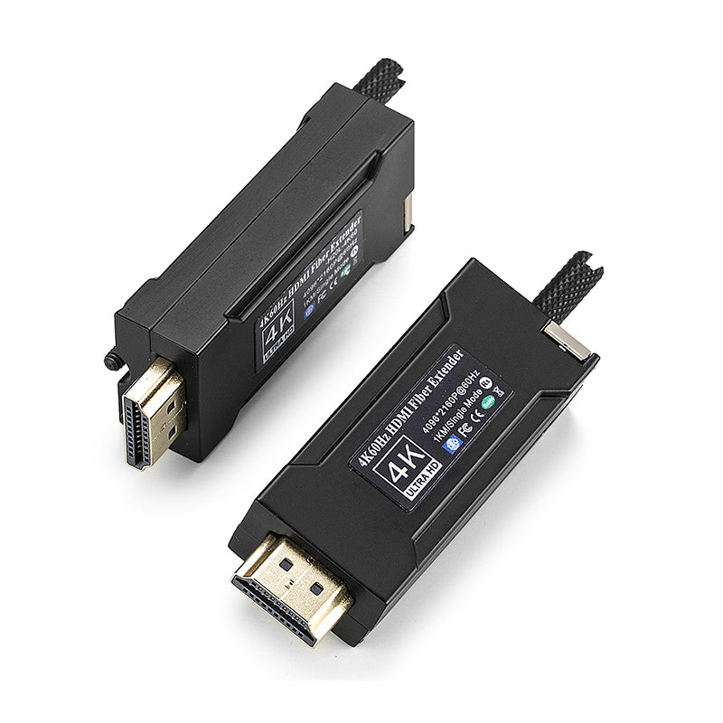 Мини 4K@60 Гц HDMI по оптоволокну конвертер, LC одномодовый одинарный оптоволоконный до 1 км, EDID, с блокировкой несжатый без потерь высокоскоростной 10 Гбит/с, пара