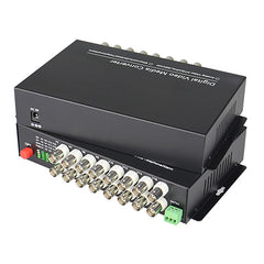 16 port Analog Video Fiber Optical Media Converters with RS485 PTZ -Singlemode and Multimode A set