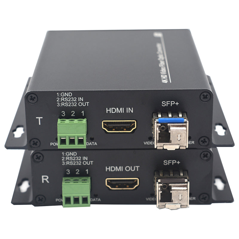 4K HDMI RS232 over Fiber Optic Converters,with Two 10G SFP transceiver ...