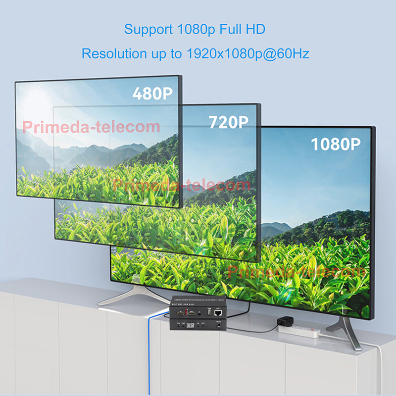 1080P HDMI over Cat5e/6 Ethernet Converter up to 150m with KVM and IR Loop Out,Support 1 send multiple receive