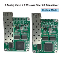 2 Analog Video 2 TTL over Fiber Optical Transceiver LC-LC Singlemode up 20Km  TX 1310 & RX 1550nm include, High Speed for FPV Custom Made