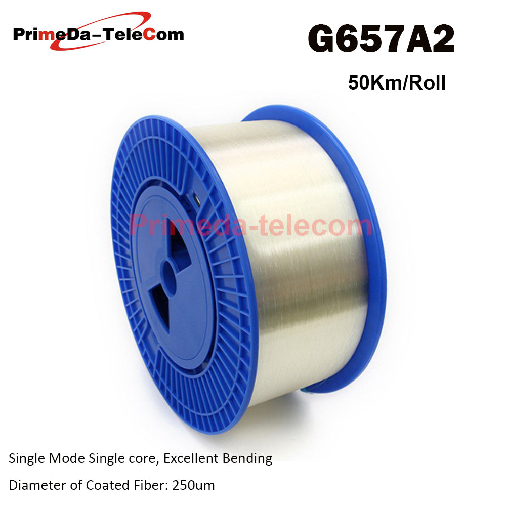 G657A2 50Km/Roll Single Mode Single Core Bare fiber disk OTDR measuring optical fiber reels for OTDR fiber Test 1PCS