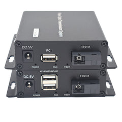 Волоконно-оптический удлинитель HDMI с KVM USB и 3,5 мм аудио/ИК Full HD 1080P HDMI - SC одномодовый волоконно-оптический кабель до 12,4 миль/20 км, многомодовый до 1640 футов/500 м. Пара