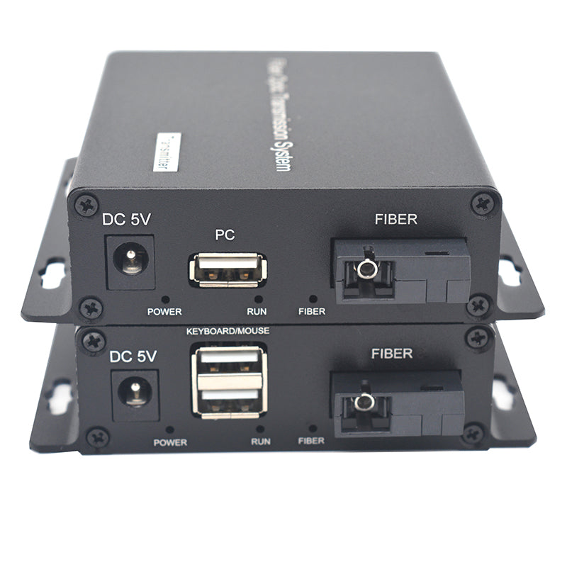 HDMI over Fiber Optic Extender with KVM and 3.5mm Audio and IR -Full HD 1080P HDMI to Fiber Optic converter Single-Mode up 20KM,Multimode 500m
