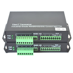 2 Bidirectional RS422 data over Fiber converters, fiber rs422 rs485 extender, SC singlemode 20Km multimode 500m,A pair