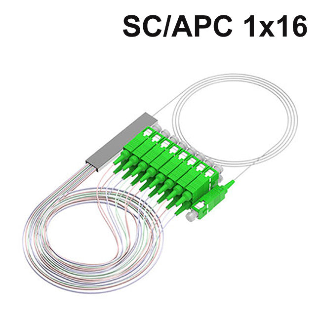 1x2 1x4 1x8 1x16 1x32 PLC SC/APC Fiber Optic Splitter FTTH SM 0.9mm G657A1 1meter 10pcs 5pcs