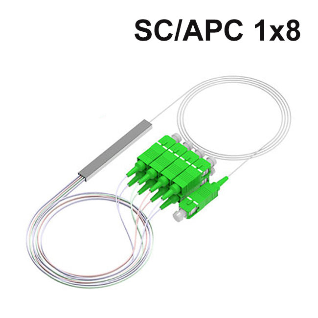 1x2 1x4 1x8 1x16 1x32 PLC SC/APC Fiber Optic Splitter FTTH SM 0.9mm G657A1 1meter 10pcs 5pcs