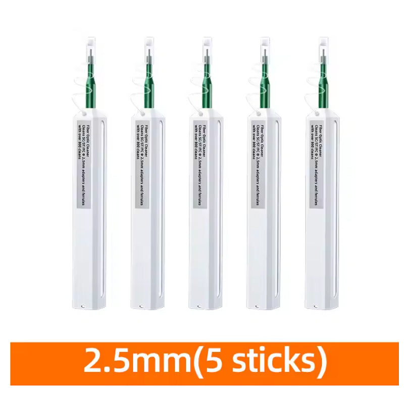 5PCS/lot FTTH Optical Fiber Cleaning Pen Tool 2.5mm LC MU 1.25mm SC FC ST LC Connector Optical Smart Cleaner
