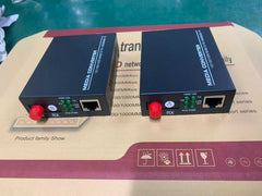 Gigabit Ethernet RJ45 Fiber Media Converters,FC/UPC A Pair of 10/100/1000M RJ45 to 1000M Bi-Directional Single-Mode Single Fiber up to 20Km