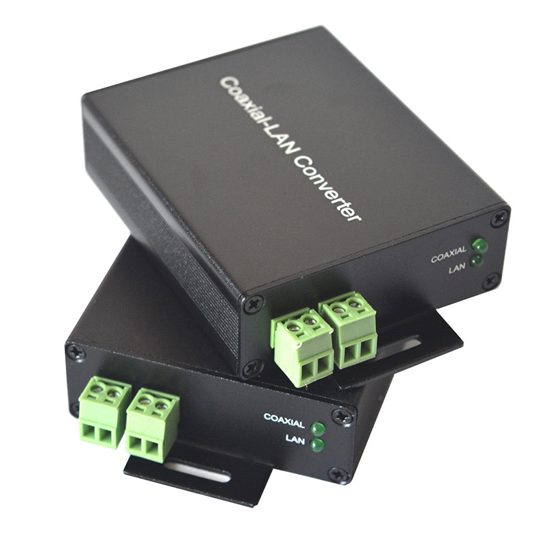 Ethernet over Twisted pair Extender Converters 2 Pack, Long transmission distance up to 2Km for HD Network IP Camera, webcam
