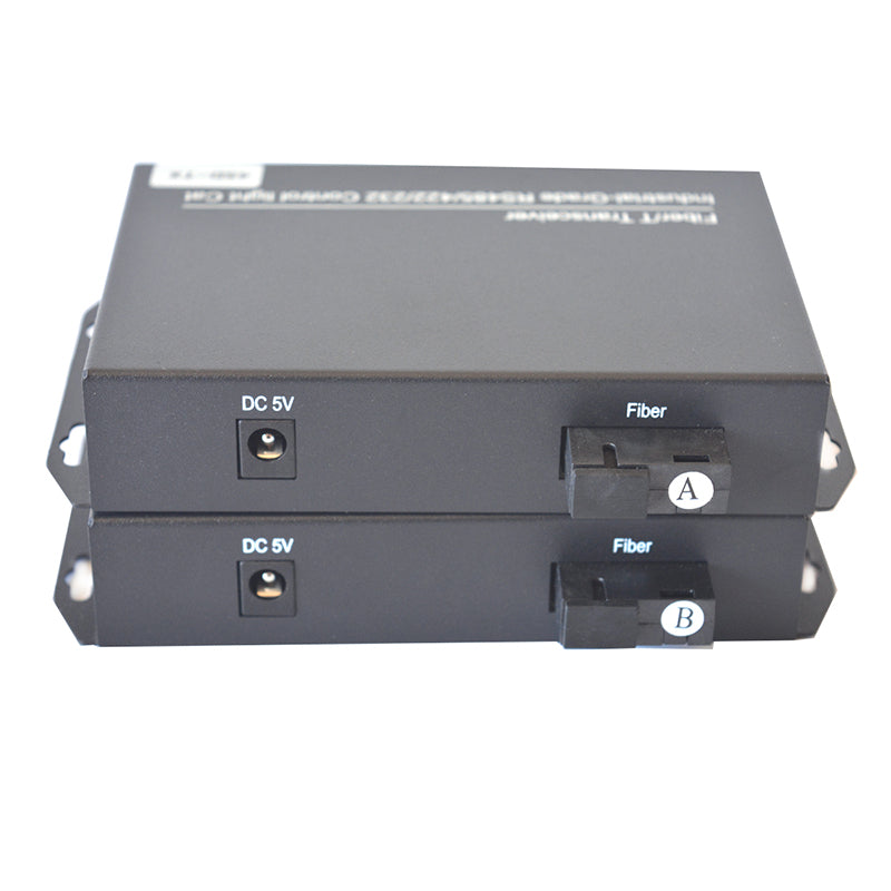 2 Bidirectional RS422 data over Fiber converters, fiber rs422 rs485 extender, SC singlemode 20Km multimode 500m,A pair