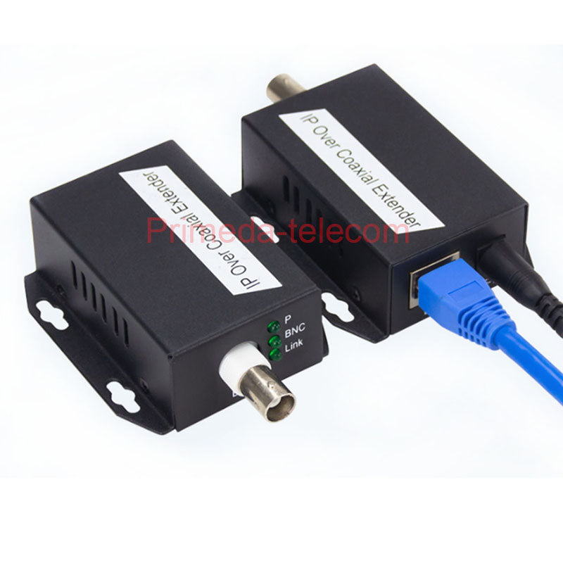 IP Network over Coax coaxial Extender RJ45 Ethernet by Coax Cable Up 300m for elevator monitoring, Support 720P, 960P, 1080P HD IP Network Cameras,2PCS