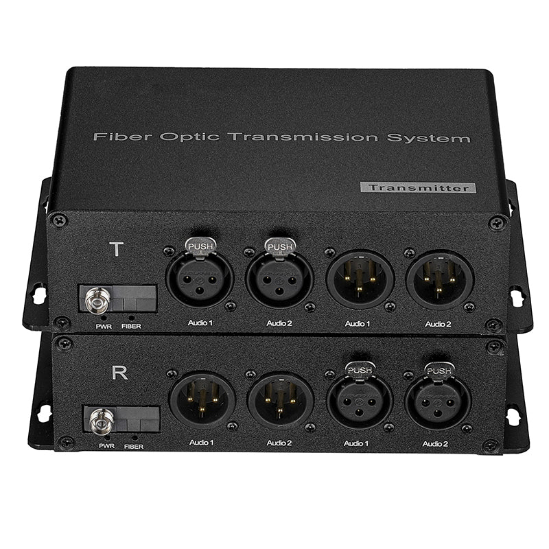 2 BIDI XLR сбалансированный аудио по оптоволоконному преобразователю удлинитель - ST SC FC одномодовый 20 км профессиональный 1 пара
