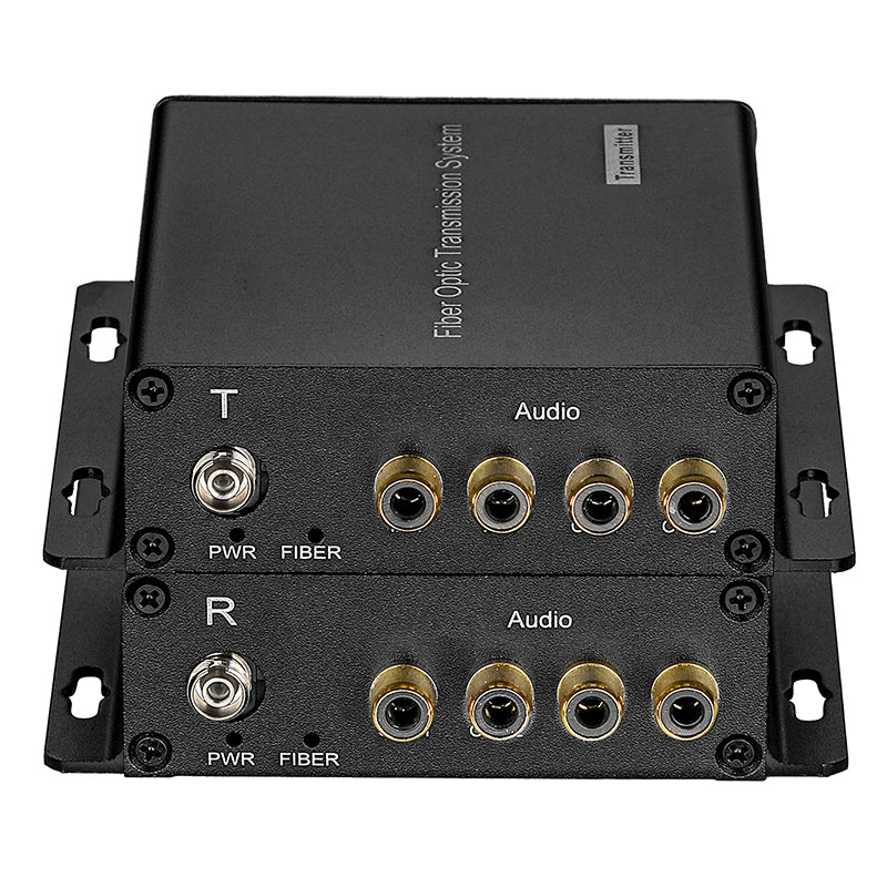 2 port BIDI RCA Audio Fiber Converters,Unbalanced RCA Analog Audio Extender 2 in 2 out