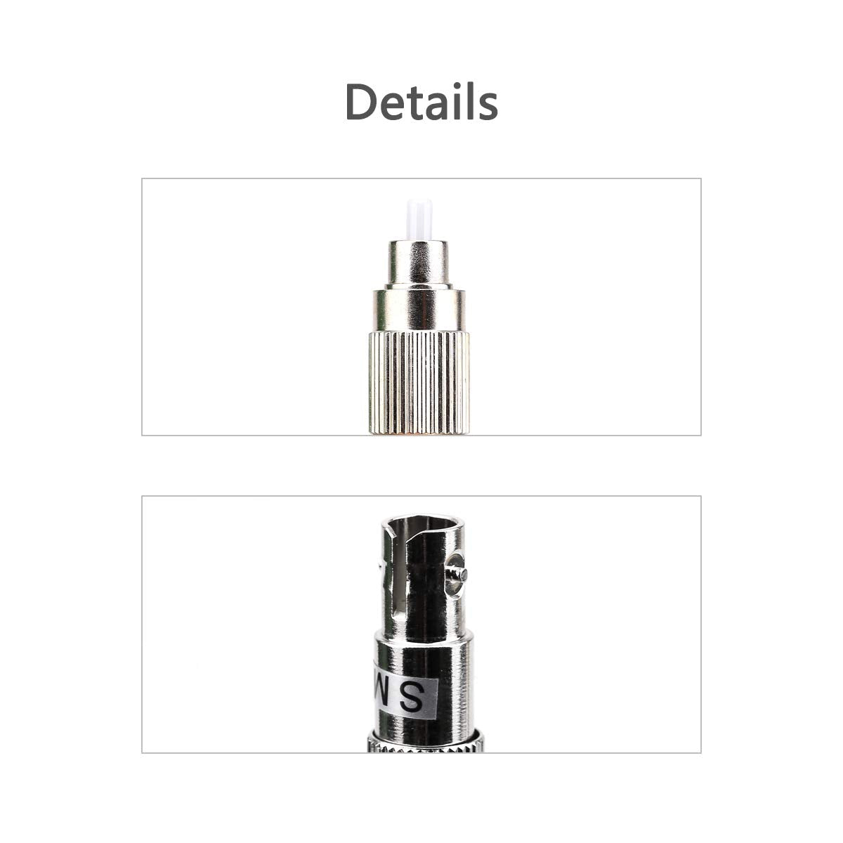 FC Male to ST Female FTTH Optical Equipment Tool Hybrid Flange Singlemode 9/125 SM Optical Fiber Adapter Connector for Digital Communication