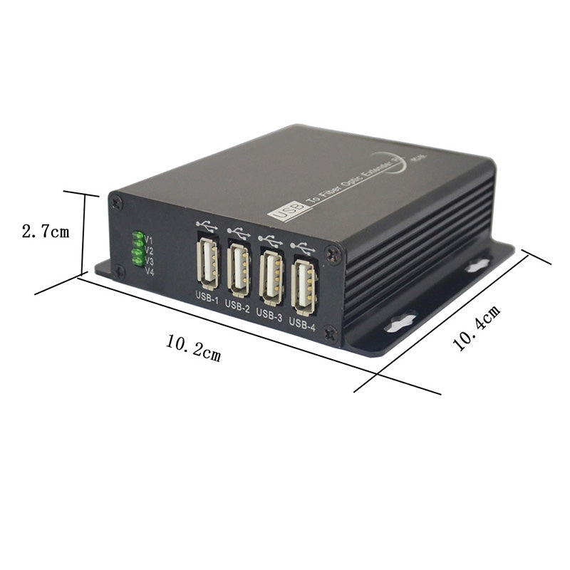 4 порта USB2.0 по оптоволоконному удлинителю, USB-оптоволоконные преобразователи адаптер-разветвитель, одномодовое одиночное оптоволокно до 250 м и многомодовое до 250 м, для U-диска, принтера, сканера, комплект