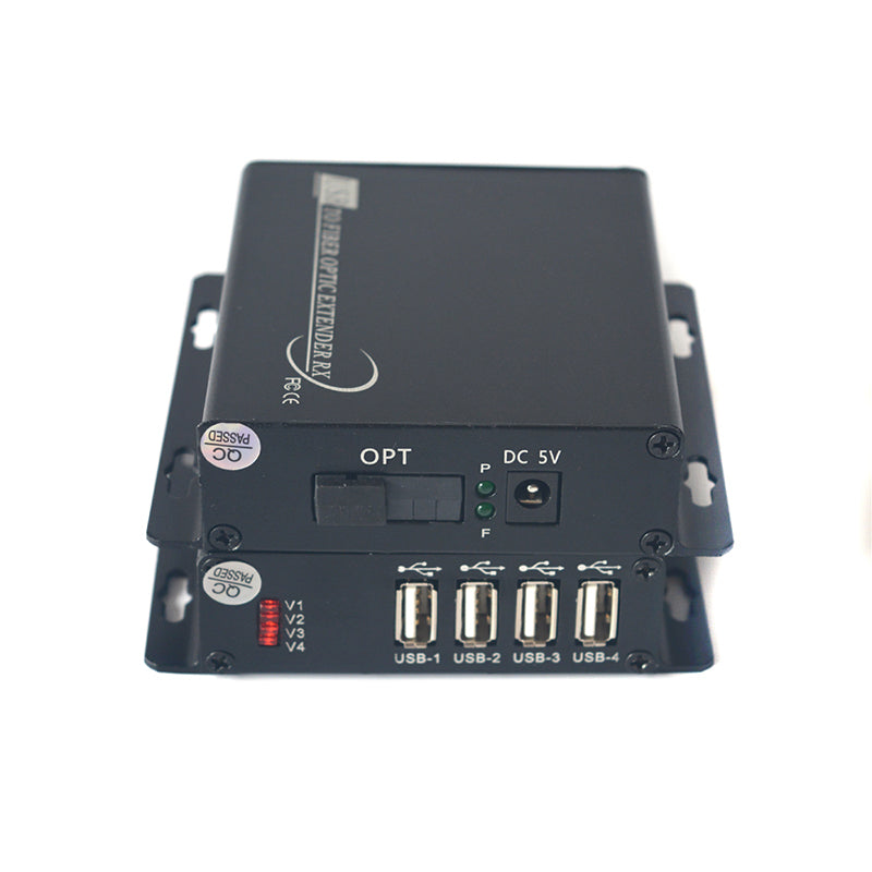 4 порта USB2.0 по оптоволоконному удлинителю, USB-оптоволоконные преобразователи адаптер-разветвитель, одномодовое одиночное оптоволокно до 250 м и многомодовое до 250 м, для U-диска, принтера, сканера, комплект
