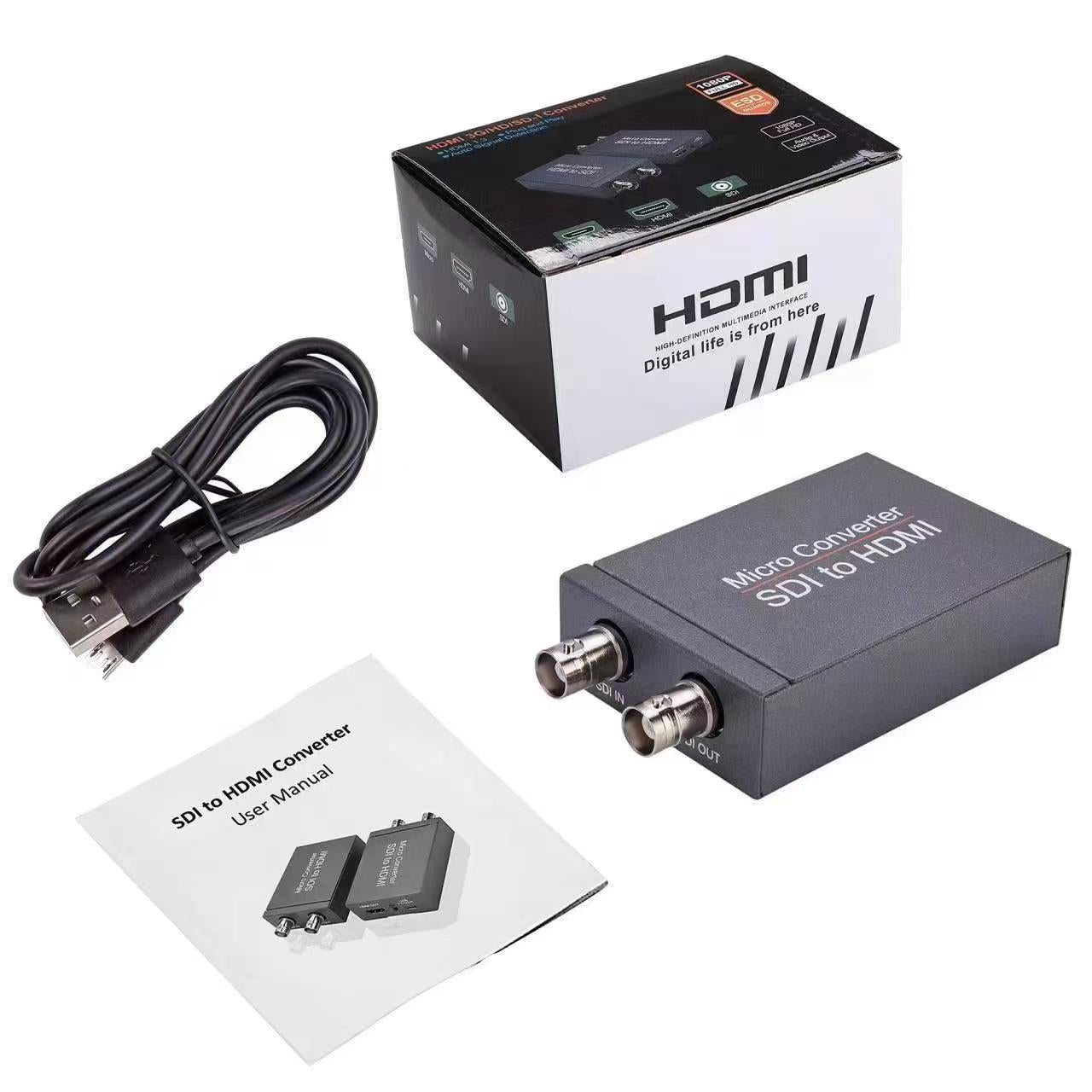 Micro SDI to HDMI Converter Adapter, Support 3G HD SDI, 1PCS