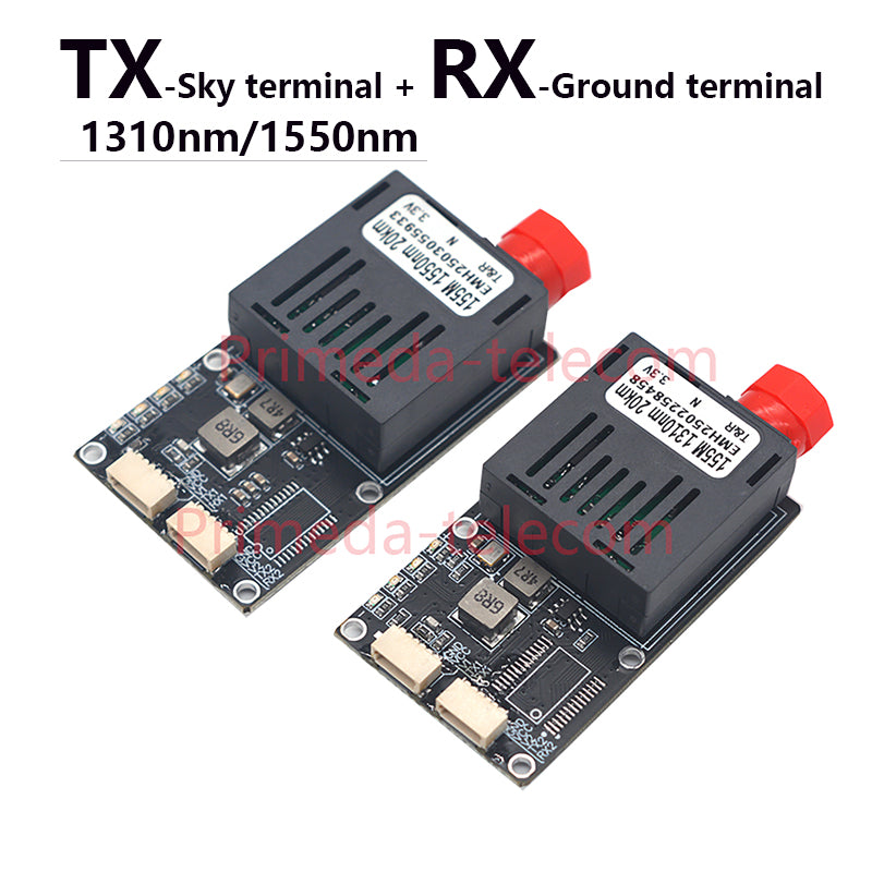 Analog Video/2 RS232 over Fiber Transceiver transmitter and Receiver FC Singlemode up 20Km A pair Custom made