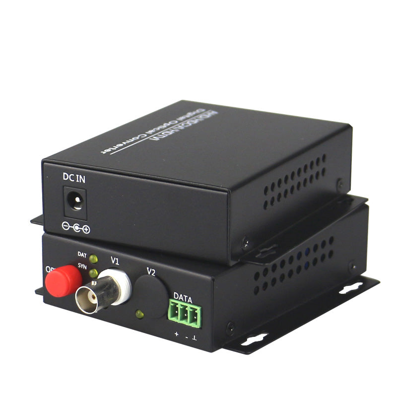 Convertidores de fibra de video HD de 1 puerto, extensor de video de fibra sin comprimir FC remoto monomodo de hasta 20 km, compatible con cámaras analógicas y HD TVI CVI AHD de 2MP 1080p
